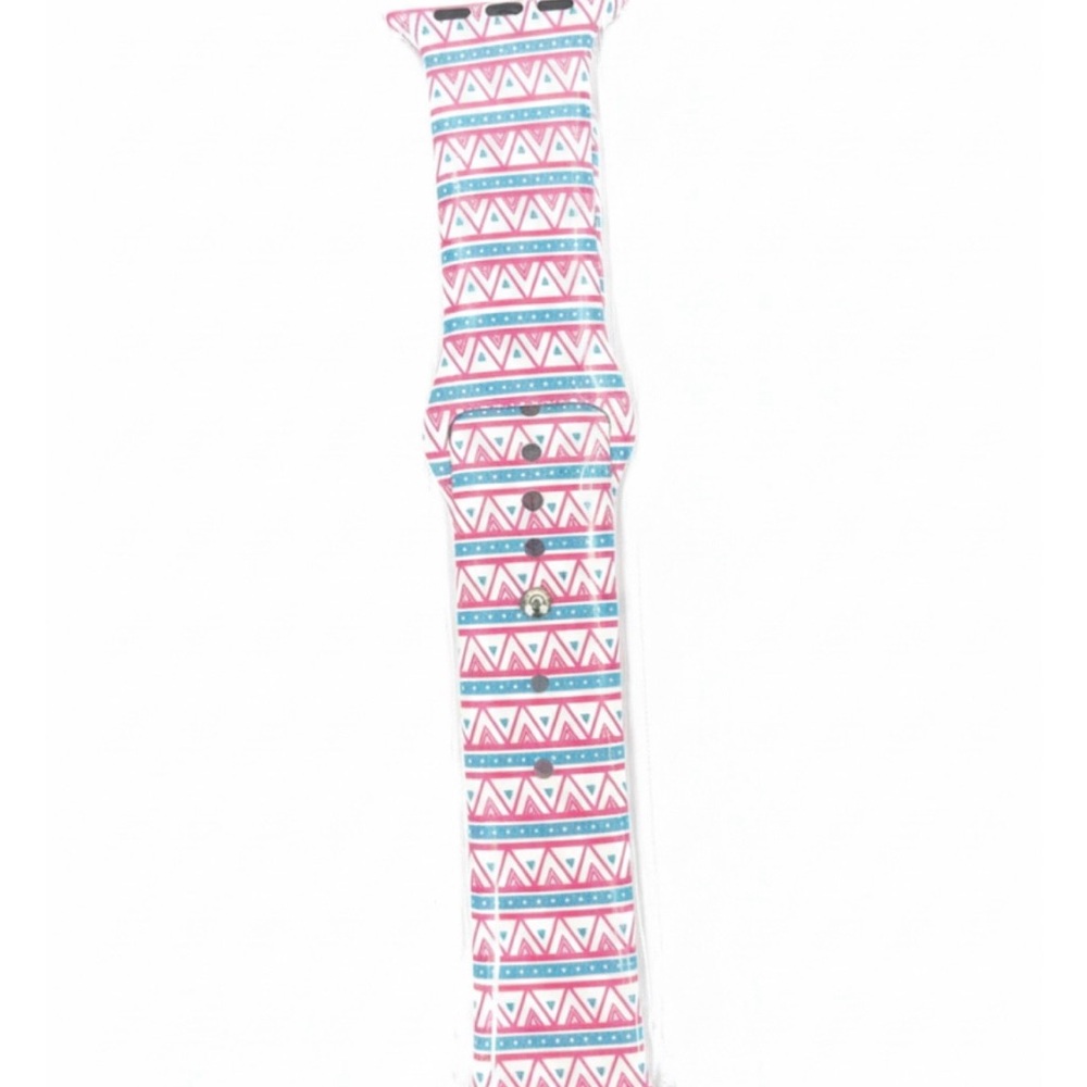 NWT Pink Chevron Patterned Smart Watch Band 42/44/45 Apple Friendly